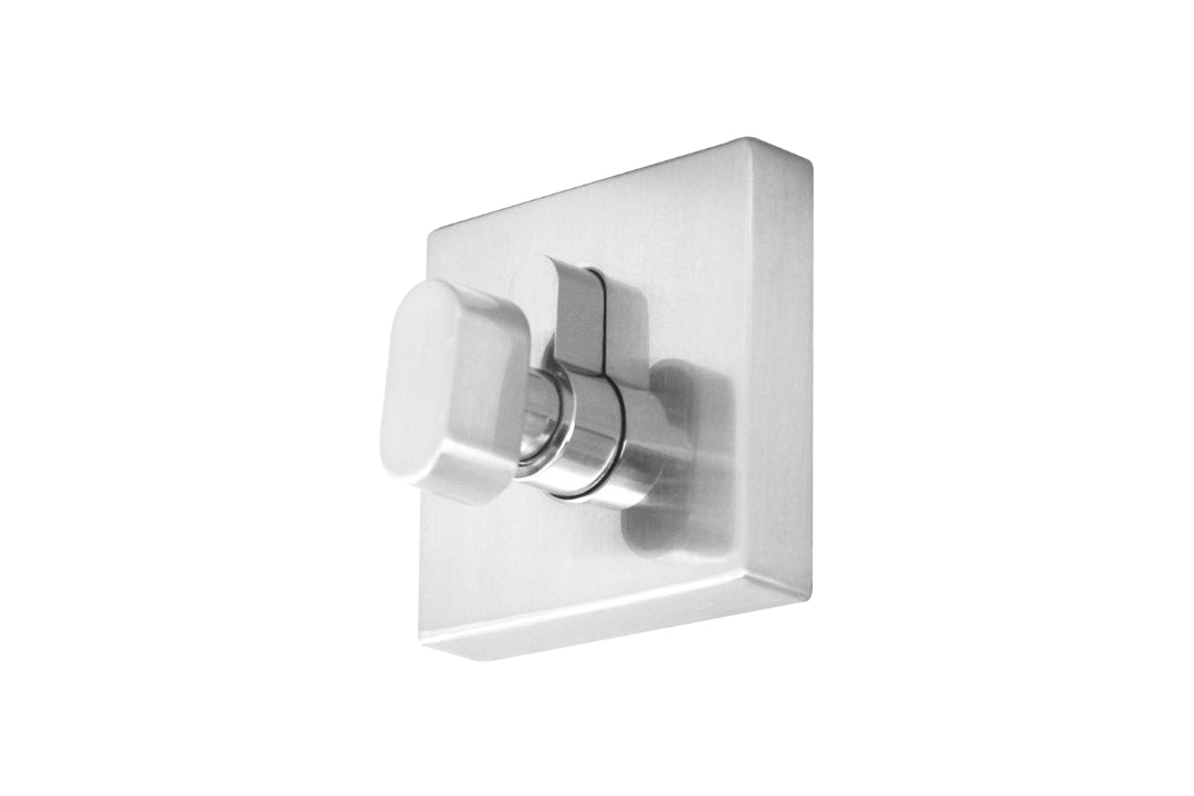 Image of the Chrome Plate Nidus Lonsdale Square Eurobolt Single Cylinder 63x63mm.