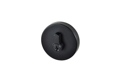 Product picture of the Matt Black Nidus Round Eurobolt Double Cylinder 70mm.