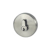 Product picture of the Brushed Nickel Nidus Round Eurobolt Double Cylinder 70mm.