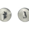 Image of the Brushed Nickel Nidus Round Eurobolt Single Cylinder.