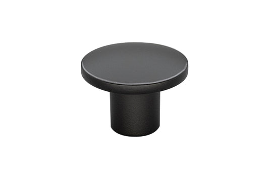 Kethy Yarra Cabinet Knob Matt Black – modern round knob for kitchen and bathroom cabinetry.