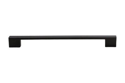 Kethy Binda 160mm Cabinet Handle in Matt Black – Sleek black cabinet hardware for architectural interiors.