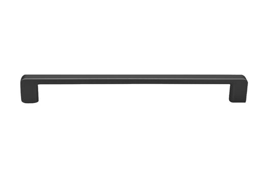Bega Matt Black Cabinet Handle – modern silver cabinet handle for contemporary kitchens, vanities, and custom joinery by Kethy.