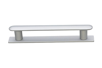 Yarra Matt Silver Handle on Backplate 160mm – modern cabinet handle by Kethy for kitchens, wardrobes, and bathroom joinery.