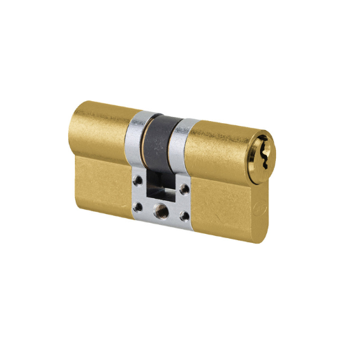 Product image of the Euro Cylinder Key/Key 60mm Satin Brass by Architectural Choice.