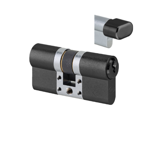 Product image of the Euro Cylinder Key/Turn 60mm Matt Black by Architectural Choice.