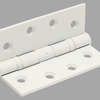 Product picture of the Ball Bearing Hinge White 100x75mm on a grey background.