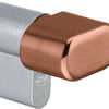 Up close image of the turn design for the Euro Cylinder Key/Turn 60mm Copper by Architectural Choice.